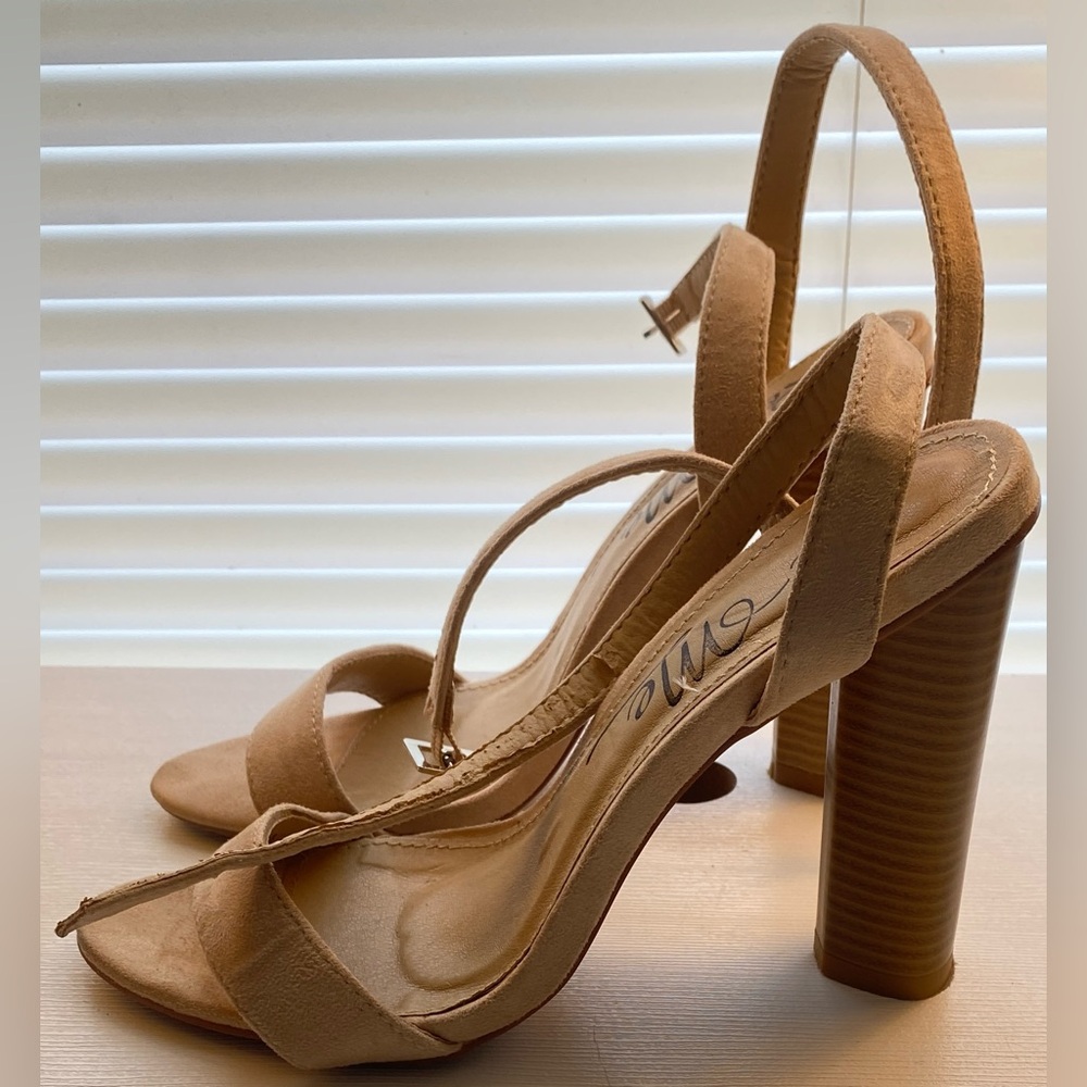 DONATED - So Me Elegant Tan Block Heels Woman’s Size 7